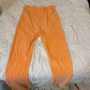 Orange Elastic Waist Pant